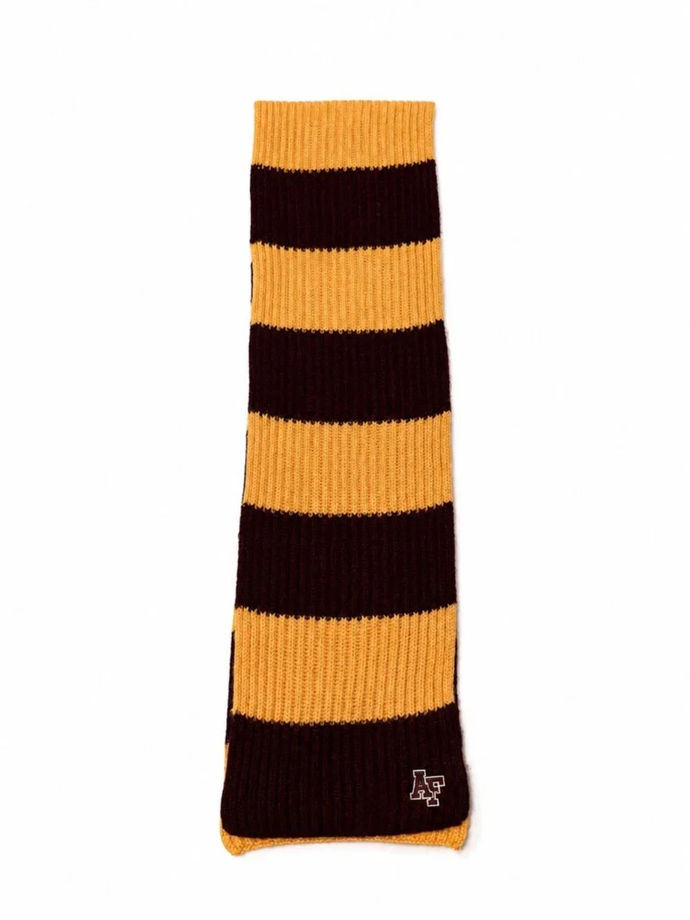 Abercrombie & Fitch Wool Rugby Scarf Purple Yellow Striped Y2K Preppy Vintage